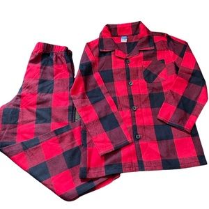 New Kid’s red and black matching pajamas set size 4T